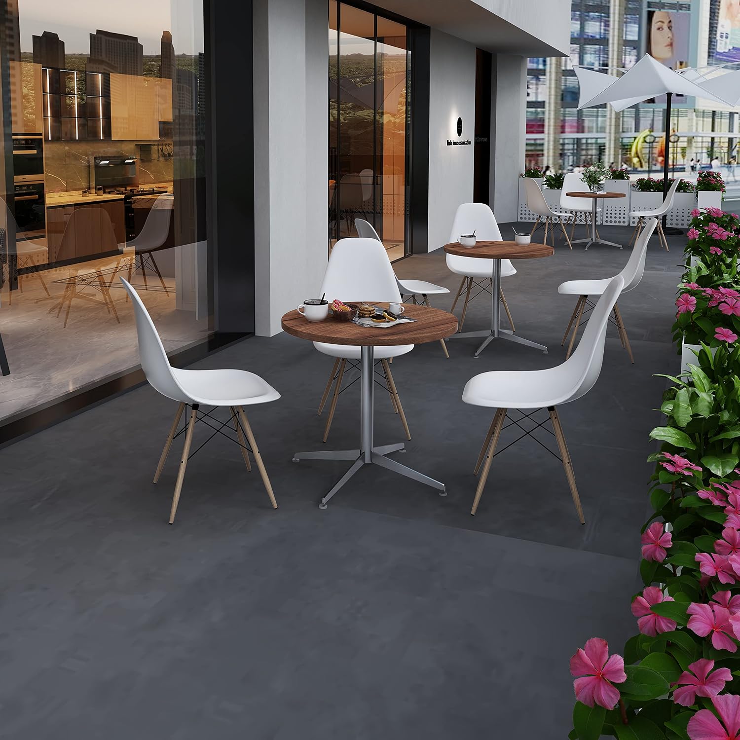 Walnut Laminate Breakroom Table - Hình 2